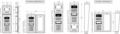 Panel interkomi Elfon Optima OP-SL255R, modul paneli, grafit