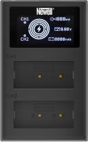 Karikues baterie Newell Dual-Channel FDL-USB-C për bateri NP-W126, me ekran LCD, i zi
