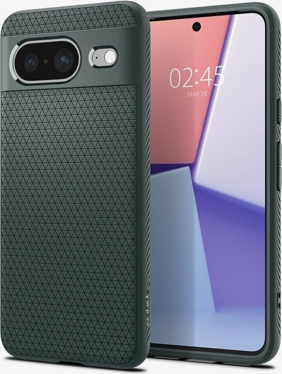 Mbulo telefon Spigen Liquid Air për Google Pixel 8, TPU i butë e fleksibël, mbron nga goditjet, jeshile e errët