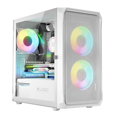 Kuti kompjuteri Logic Concept Portos Mini ARGB, Mini ATX, xham i temperuar, e bardhë