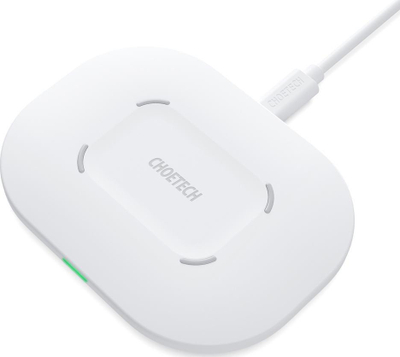 Karikues wireless Choetech T550-F, QC 3.0, 15W, i bardhë + adapter 18W