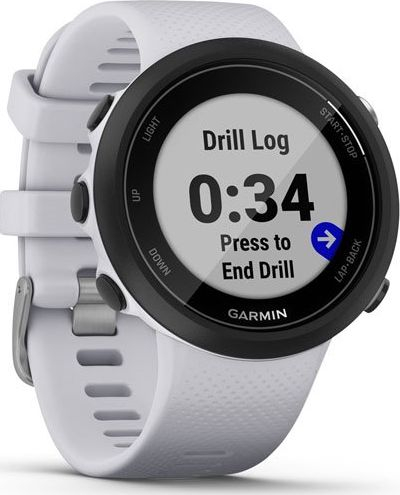 Smartwatch Garmin Swim 2, GPS, mat rrahjet e zemrës, White Stone