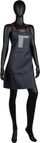 Përparëse berberi Activeshop Barber Apron BB-17, xhins, me xhepa, blu e errët