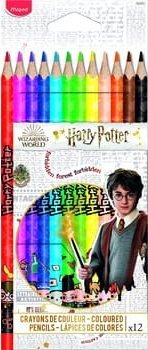 Lapsa me ngjyra Maped Harry Potter, 12 copa, kuti kartoni, shumëngjyrëshe