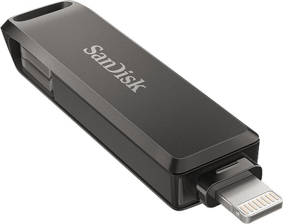 USB SanDisk IXpand Flash Drive Luxe, 256GB, me Lightning edhe USB Type‑C, gri