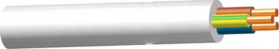 Kabllo rrethore energjie YDY 5x4, 450/750V, 4 mm², e bardhë