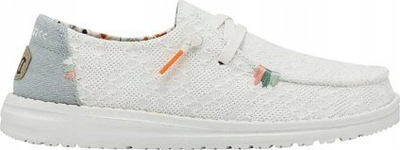 Këpucë të përditshme për goca Hey Dude Wendy Boho, UltraLIGHT EVA, me dantellë, të bardha