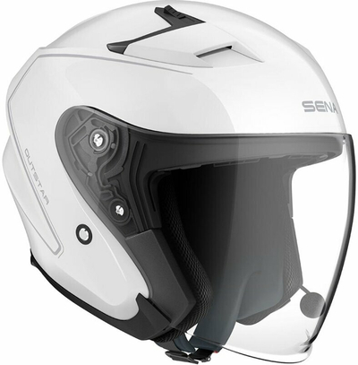 Отворена кацига Sena Outstar S, Bluetooth 5.0, интерком до 4 лица, бела, големина L