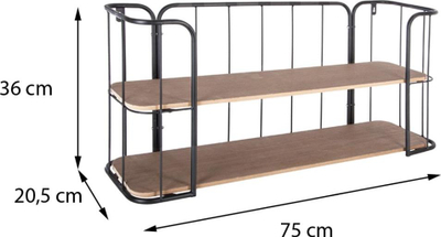 Raft muri Gree Jordi, metal, 2 nivele, i zi