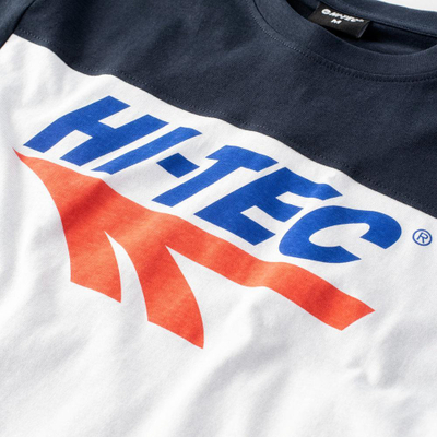 Bluzë sportive Hi-Tec Retro për burra, me mëngë të shkurtra, bardh e zi