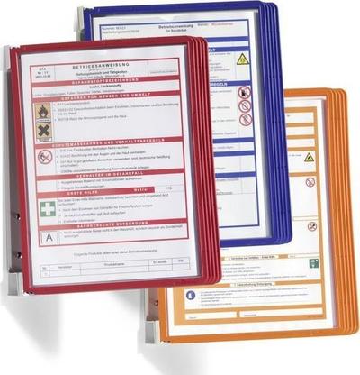Set panele informimi Durable Vario, 5 copë, A4, kuqe