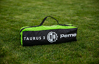 Çadër turistike Peme Taurus 2, 2 persona, dy hyrje, e zezë