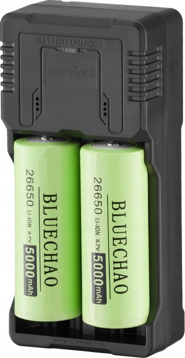 Bateri litium-jon Jinbei 26650, 5000mAh, set me 2 copë, jeshile