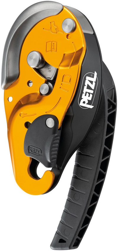 Pajisje zbritëse dhe sigurimi Petzl I’D S D020AA00, për litarë 10–11.5 mm, e verdhë