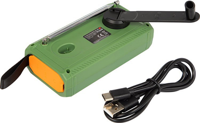 Radio portabël Blow, FM AM, Bluetooth edhe power bank, jeshile