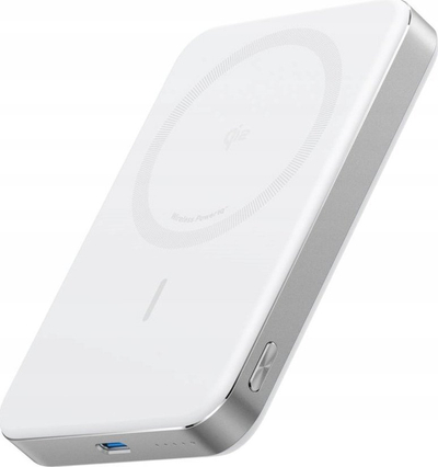Надворешна батерија Anker MagGo 10K Slim, 15W Qi2, USB C 30W, бела