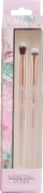 Set furçash grimi Donegal 4293, për hije sysh dhe vetulla, 2 copë, rozë