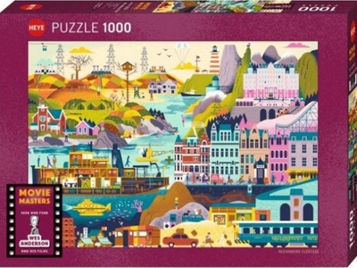 Puzzle Heye Wes Anderson Films, 1000 copa, shumëngjyrësh