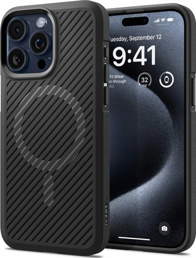 Kapak telefoni Spigen Core Armor MagFit për iPhone 16 Pro Max, i përshtatshëm për MagSafe, i zi mat