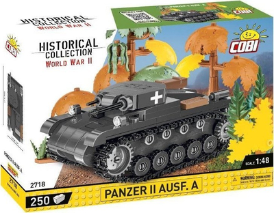 Lojë me blloqe Cobi HC WWII Tank Panzer II Ausf. A, 250 copa, shkalla 1:48, shumëngjyrëshe