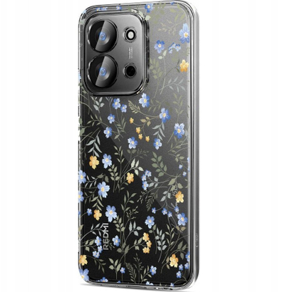 Mbulesë telefoni Tech-Protect FlexAir, Xiaomi Redmi 15C, TPU fleksibël, dizajn Spring Flowers, transparente