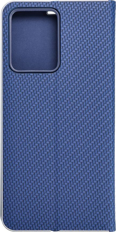 Këllëf libër Vennus Carbon për Xiaomi Redmi Note 12 4G, teksturë karbon, me magnet, blu