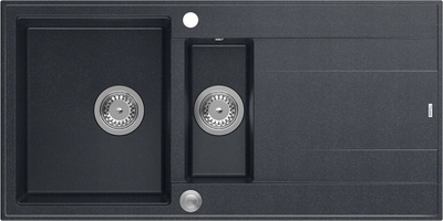 Lavaman kuzhine GranitQ EVAN 156, 1.5 kazan, 100x50 cm, i zi black diamond