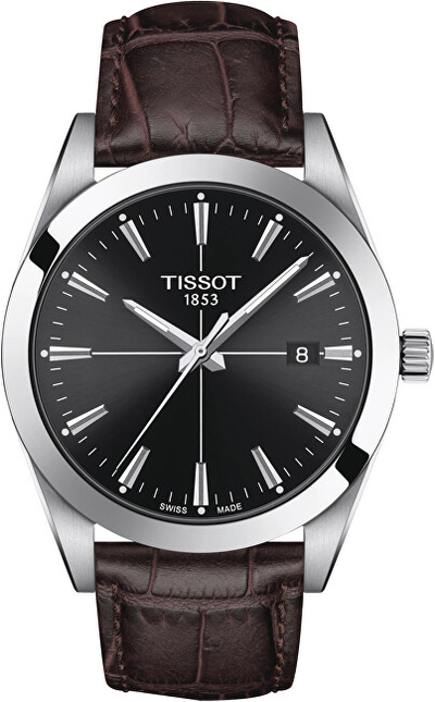 Orë për meshkuj Tissot Gentleman Quartz T127.410.16.051.01, kafe/argjendtë