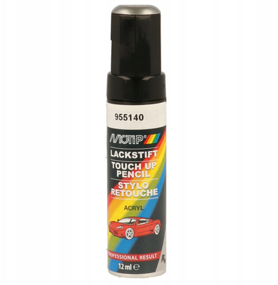 Bojë korrektuese për makina Motip 955140, 12 ml, efekt metalik, argjend