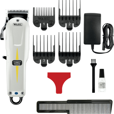 Makineri qethëse Wahl Super Taper Cordless, pa kabllo, me bateri litium, e bardhë