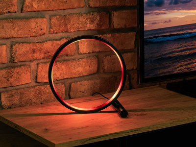 Lampë dekorative Tracer Ambience Smart Circle, RGB, Smart WiFi, e zezë