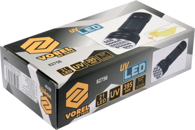Elektrik dore UV Vorel 21 LED, 395 nm, me syze mbrojtëse, i zi