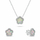 Set Vathë dhe varëse për femra Brilio Silver SET289WP, të argjendta/ rozë