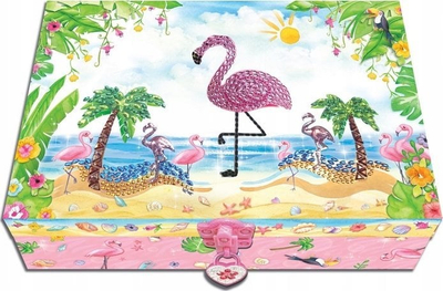 Set shkollor Pecoware Flamingo, ditar me gjëra brenda, për goca, shumëngjyrësh