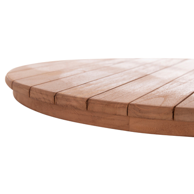 Pllakë tavoline e rrumbullakët HomeMarkt HM18132, dru Teak masiv, diametër 60cm, natyrale