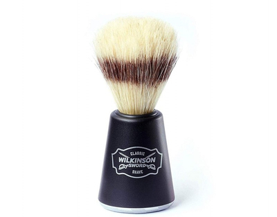 Set për rrojë Wilkinson Sword, Premium,  brisk rroje 1 copë + koka zëvendësuese për brisk rroje 5 copa + brushë rroje 1 copë + sapun rroje 125 g
