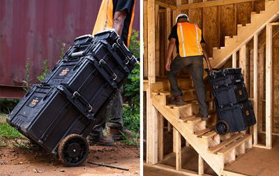 Karrocë veglash Keter Roc Pro Gear 2.0 Cart XL, 57x38x41cm, me rrota, e zezë