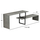 Set mobilie për TV zgjerues Brigitte 110–160x30x45Hcm (HM8892.11), gri/ zezë