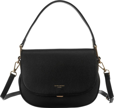 Çantë supi David Jones, crossbody, lëkurë eko, e zezë