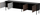 Kabinet TV Cama Meble Cortina 4D, 200x40x55 cm, i zi me ngjyrë walnut
