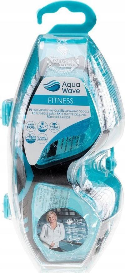 Syze noti për kalamoj Aquawave Maveric Jr, anti fog, mbrojtje UV, transparente blu