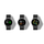 Smartwatch G.Rossi SW010-13, ekran i rrumbullakët, rrip silikoni, i zi