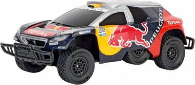 Makina me telekomandë Carrera Red Bull Peugeot 08 DKR 16, 1:16, garuese, shumëngjyrëshe