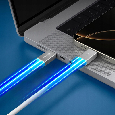Kabllo USB C në USB C Spigen Essential EB10010CC, 100W, 1m, e bardhë