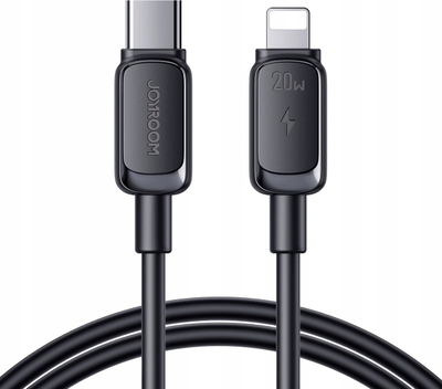 Kabëll karikimi Joyroom Multi Color Series A14, USB C në Lightning, 20W, 1.2m, i zi