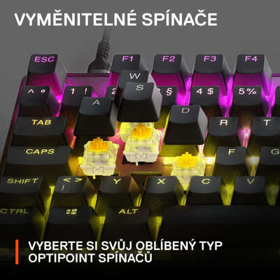 Tastierë SteelSeries Apex 9 TKL, US, e zezë