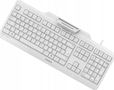 Tastierë CHERRY JK-A0400EU-0 me kabllo USB, me lexues smart card dhe RF/NFC, gri