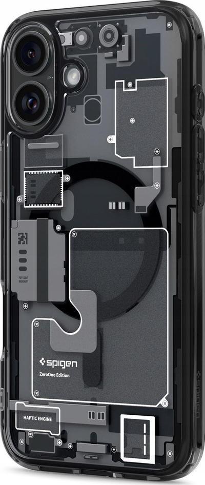 Kapak telefoni Spigen Ultra Hybrid MagSafe Zero One, për iPhone 16, transparent