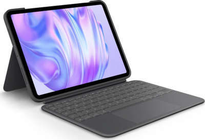 Mbrojtëse Logitech me tastierë për Apple iPad Pro 11" M4, e hirtë