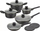 Set tenxheresh KLAUSBERG KB-7657, 12 pjesë, veshje mermeri, për induksion, gri